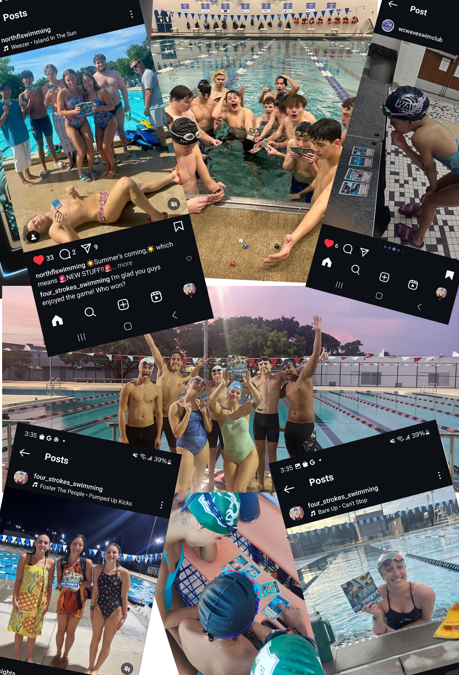 Four Strokes practice collage