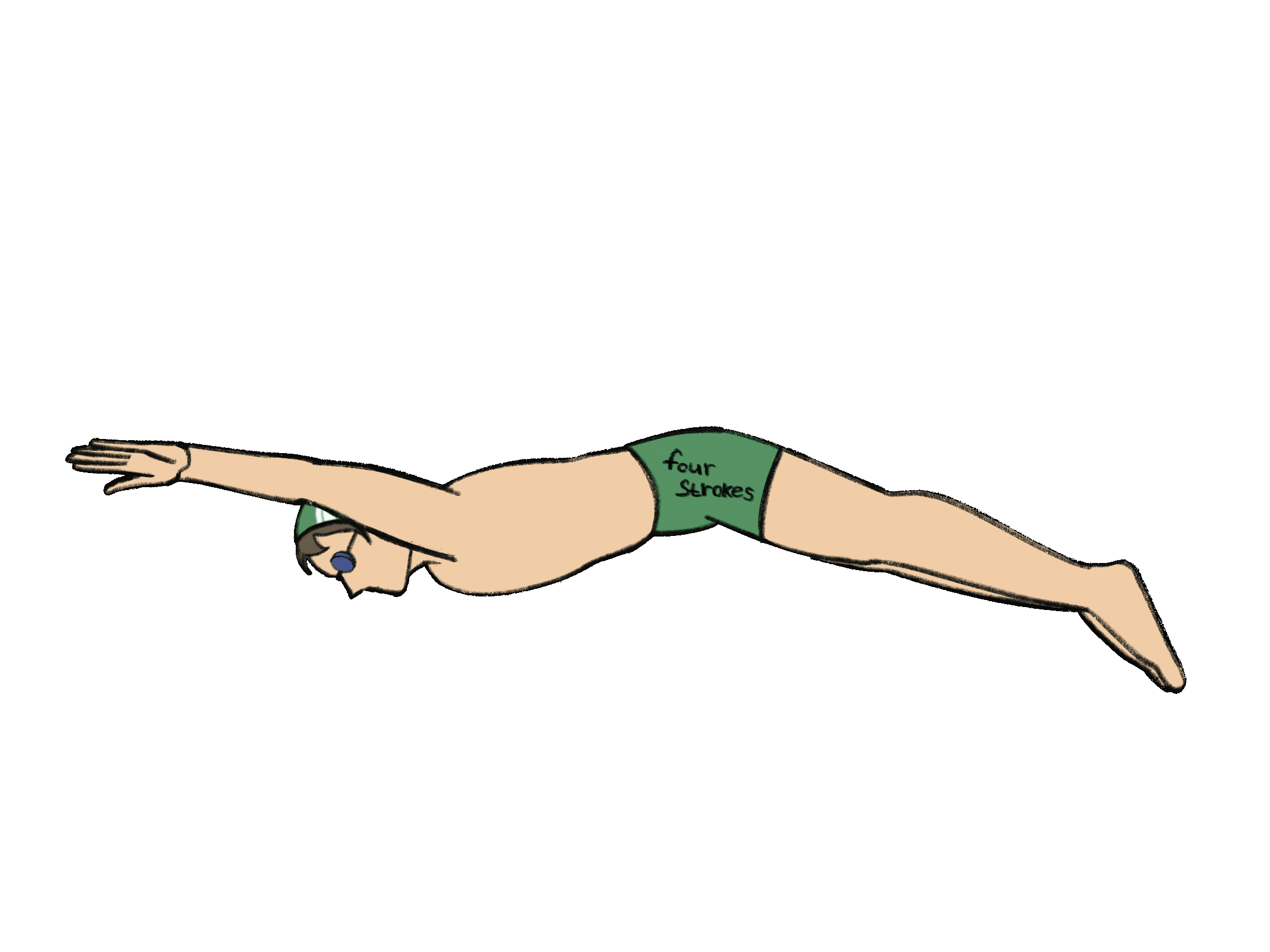 Swimmer swimming breaststroke